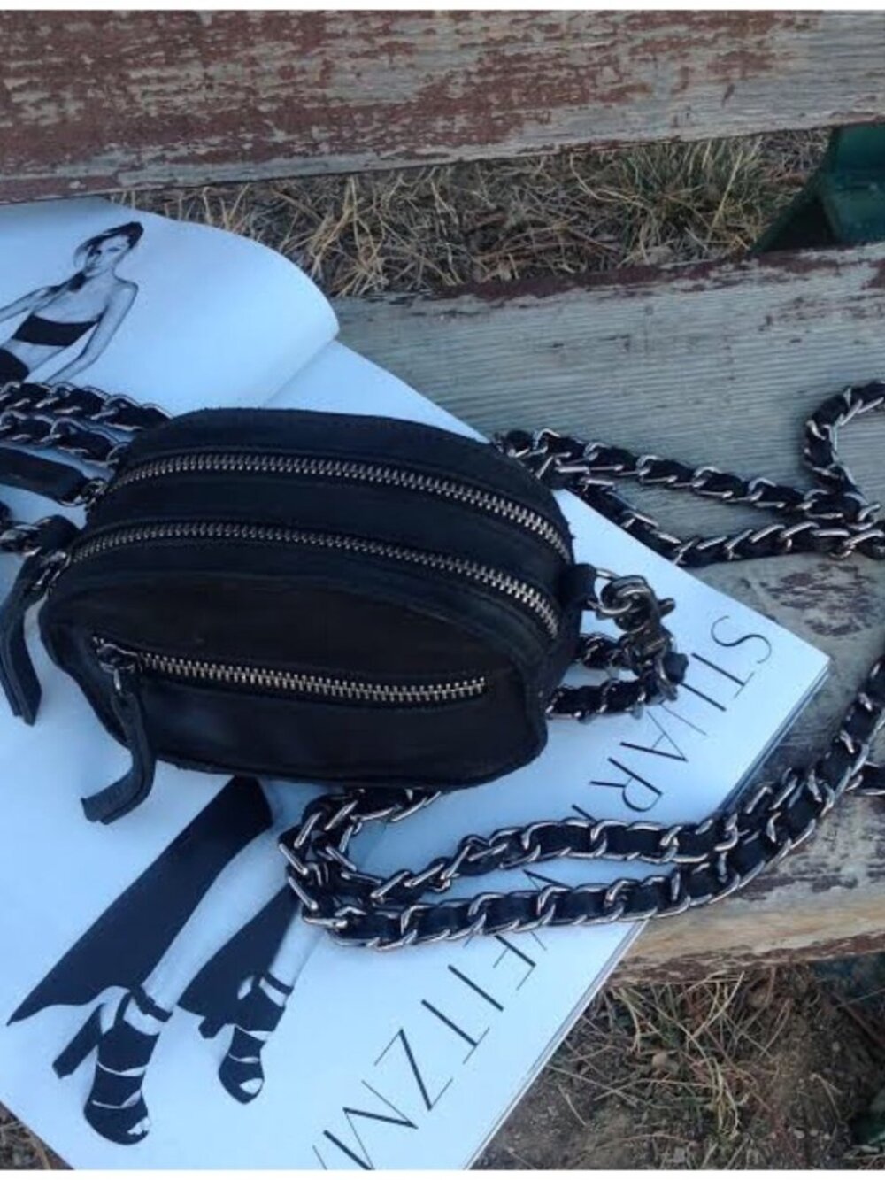Black Small 100% Leather Bag by Black Lily